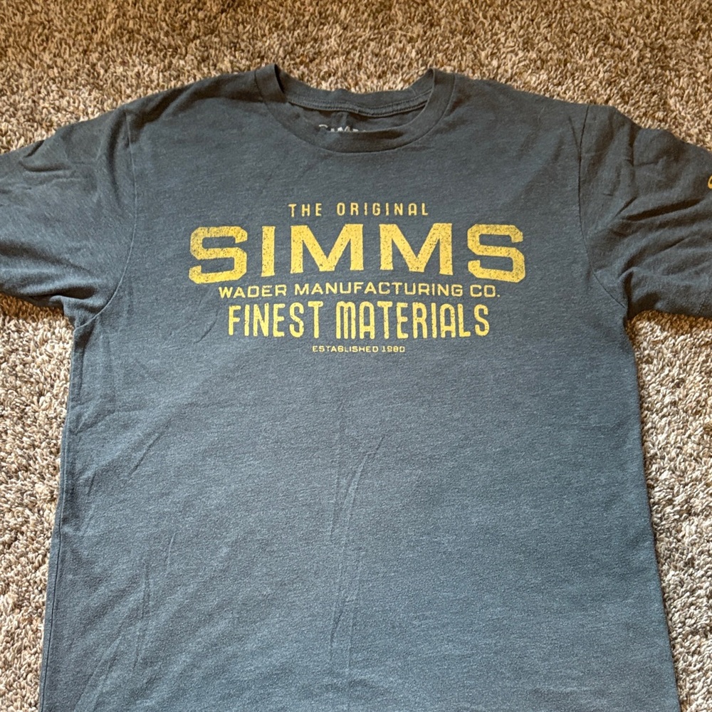 Simms Charcoal and Gold Short Sleeve Tee